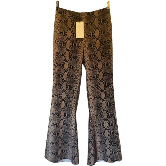 NWT Zara snakeskin print flare pants sz S - Picture 1 of 11